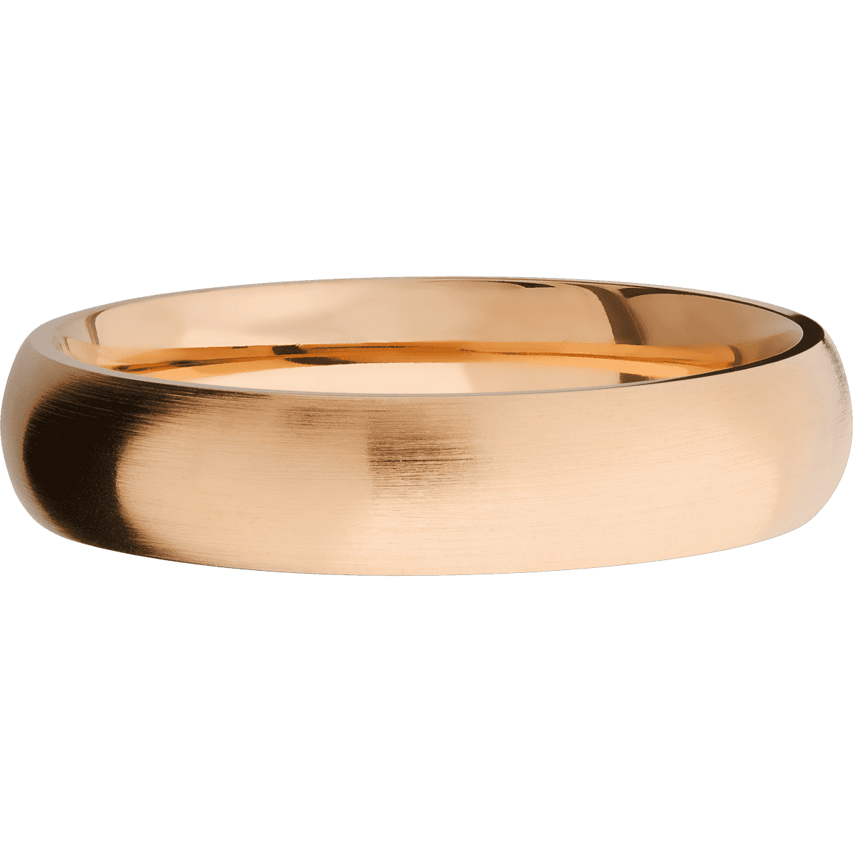 14K Rose Gold + Satin Finish