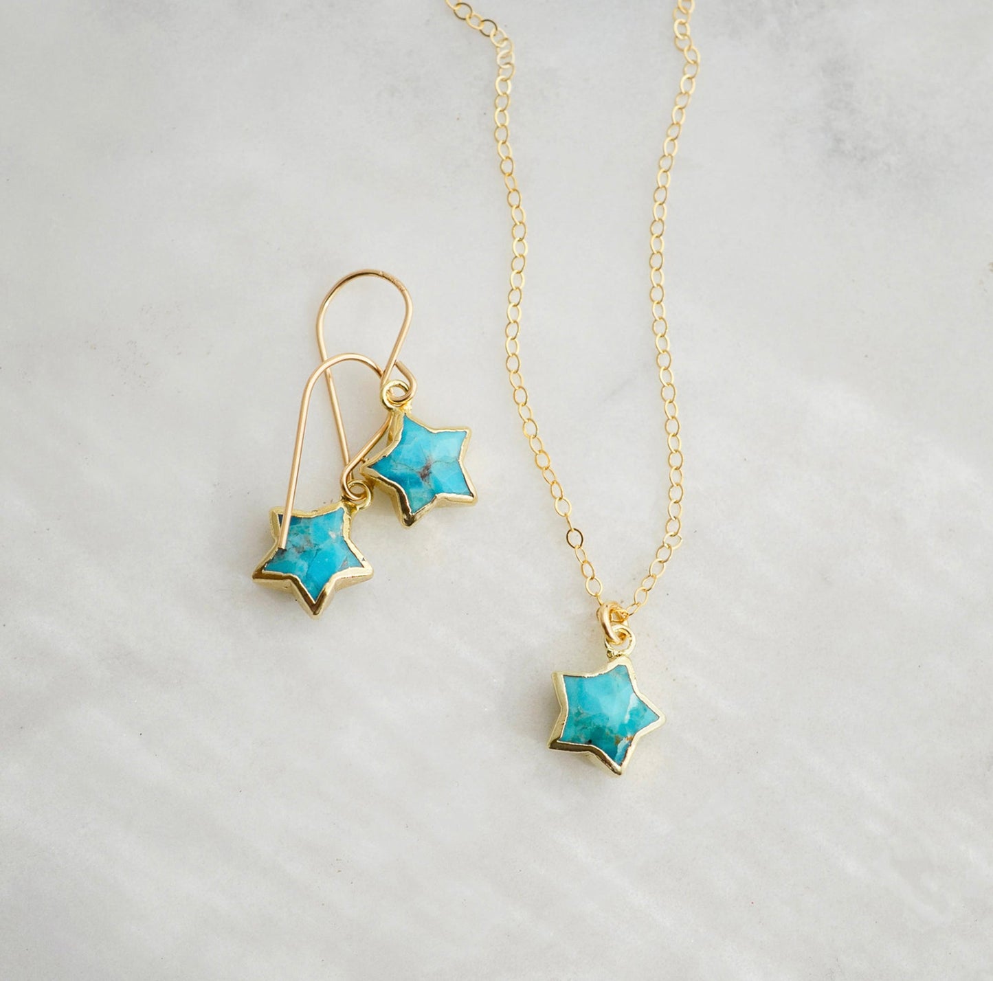 Star Earrings: Turquoise