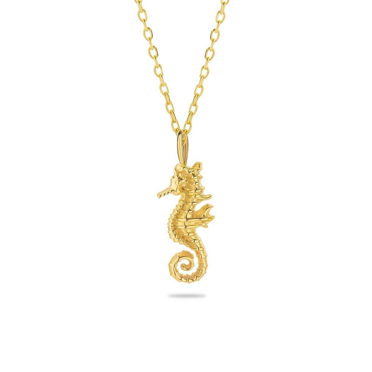 14k Gold Seahorse Necklace