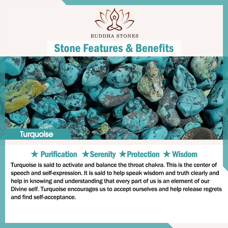 Fortune Jewel Wenge Wood Turquoise Stone Horn Style Protection Meditation Necklace Pendant