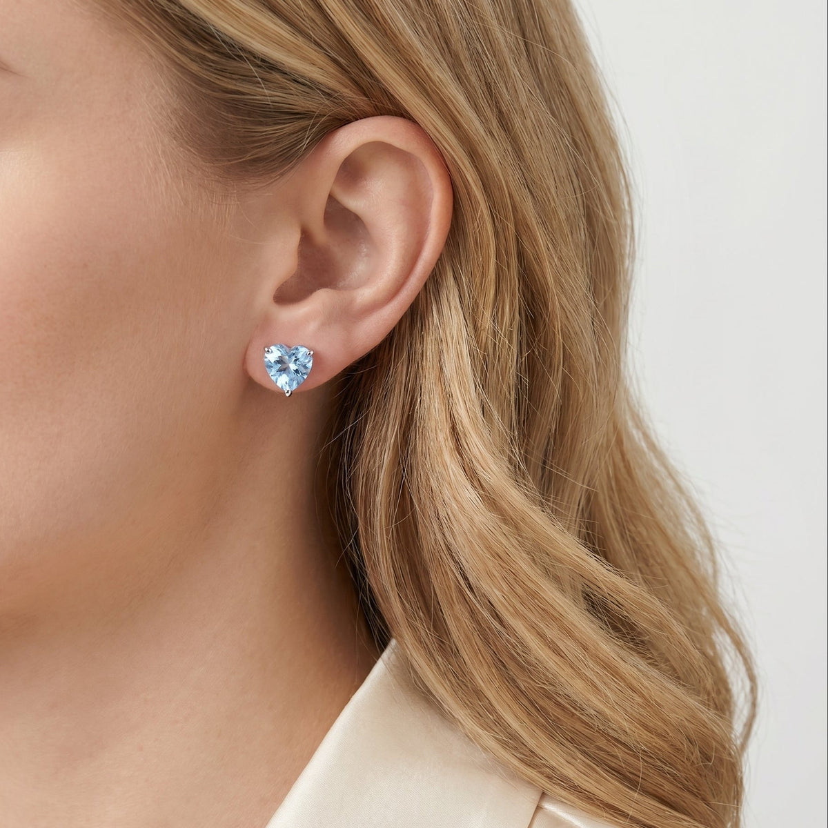 Aquamarine Stud Earrings
