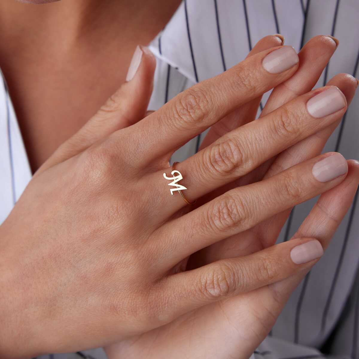 Cursive Letter Ring