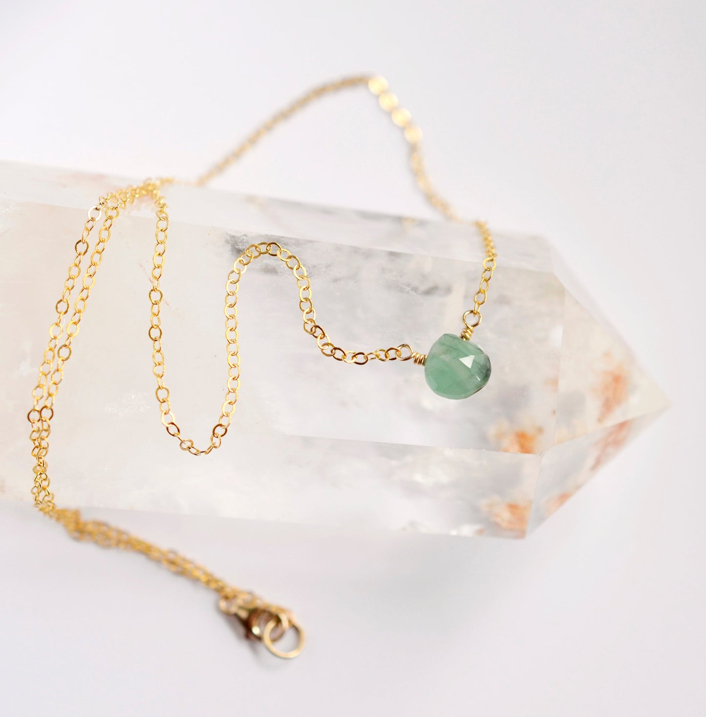 Raw Emerald Necklace