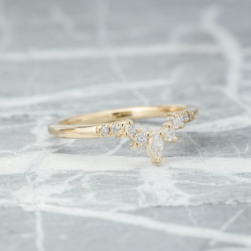 Emma Wedding Ring, 9 Diamond