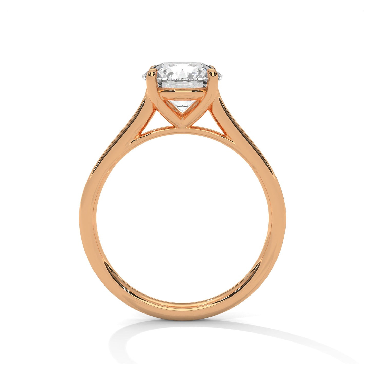 1 Carat Round Cut Lab Grown Diamond Solitaire Engagement Ring