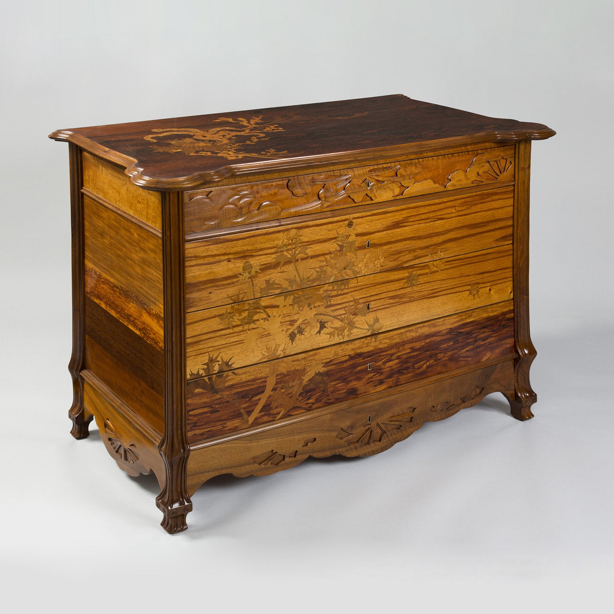 Émile Gallé "Chardons des Sables" Chest of Drawers