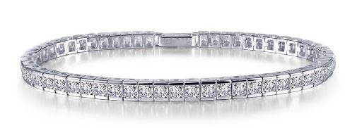 Lafonn Sterling Silver Princess-Cut Lassaire Tennis Bracelet (7.25 inch)