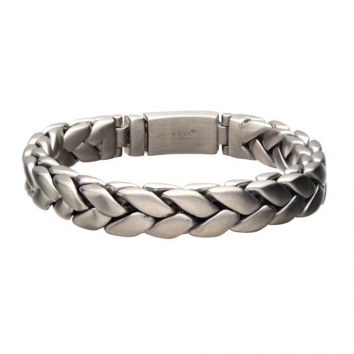 Stainless Steel Big Double Spiga Chain Bracelet