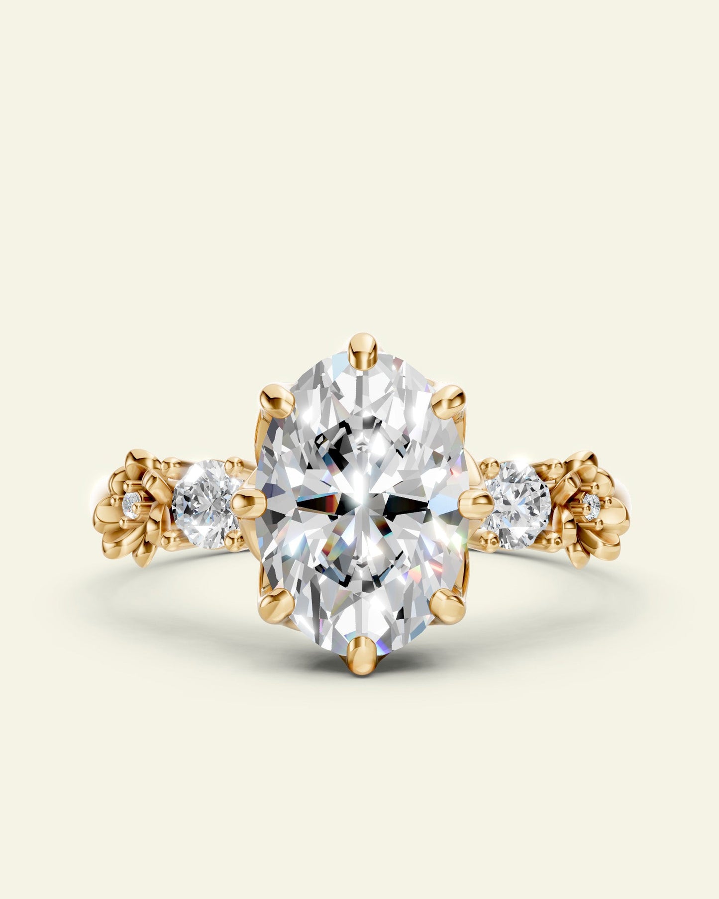 Fiorella oval | oval cut 10x7 mm ring setting