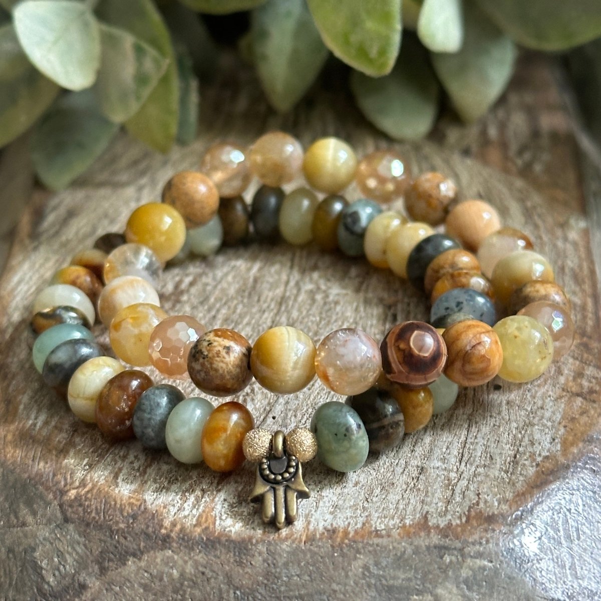 Flower Jade + Hamsa