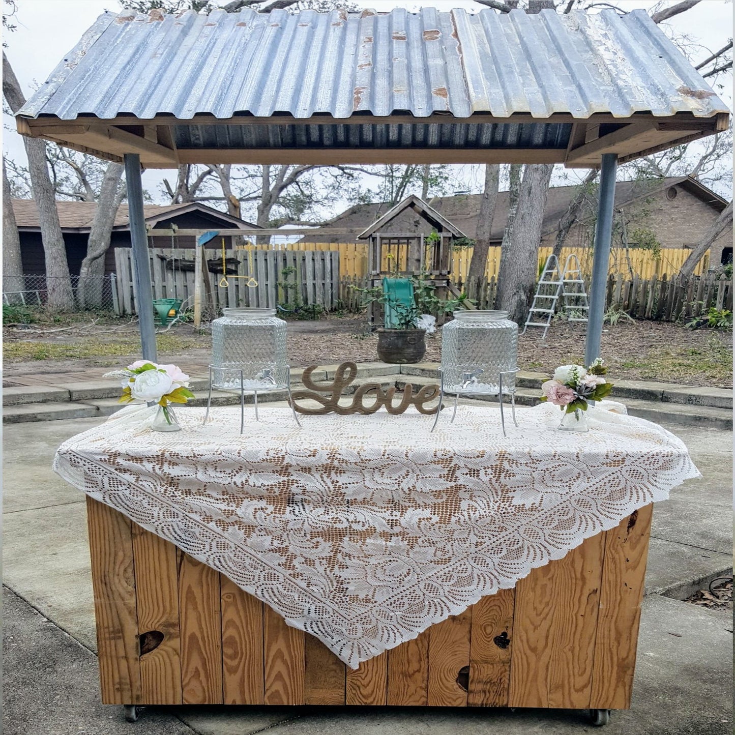 Tin Roof Beverage Cart