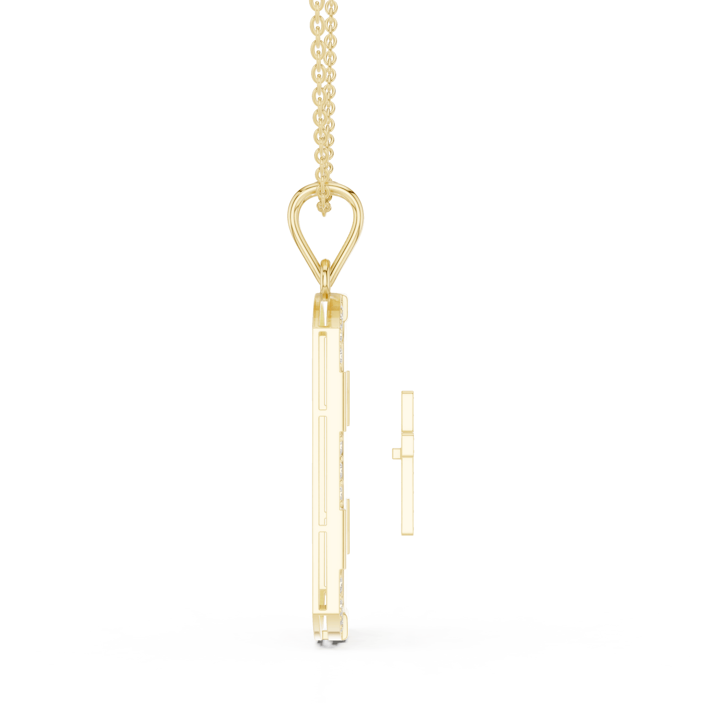 Gold Diamond Cross Pendant Necklace