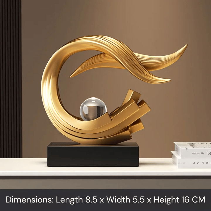 Swept Arc Resin Sculpture