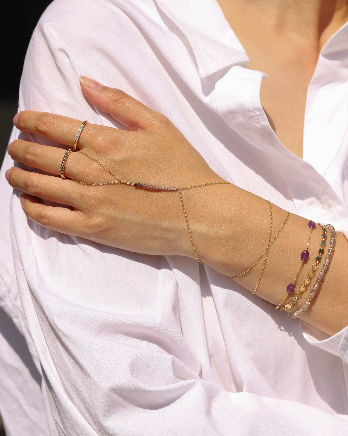 Oval Stone Station Bracelet