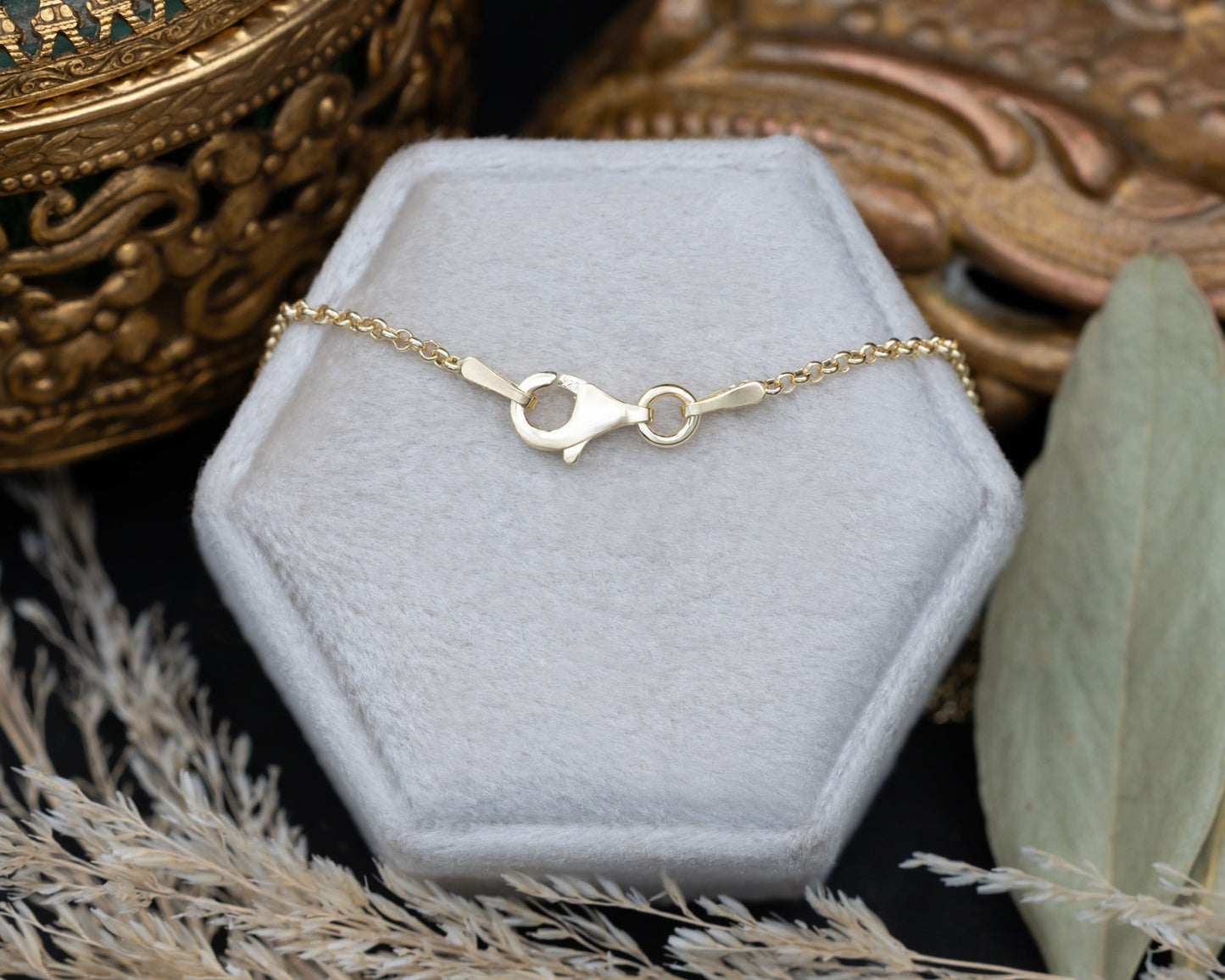 Geo Collection - 18K Gold Vermeil Triple Dangle Pendant With Geometric Turquoise - By Jorge Revilla