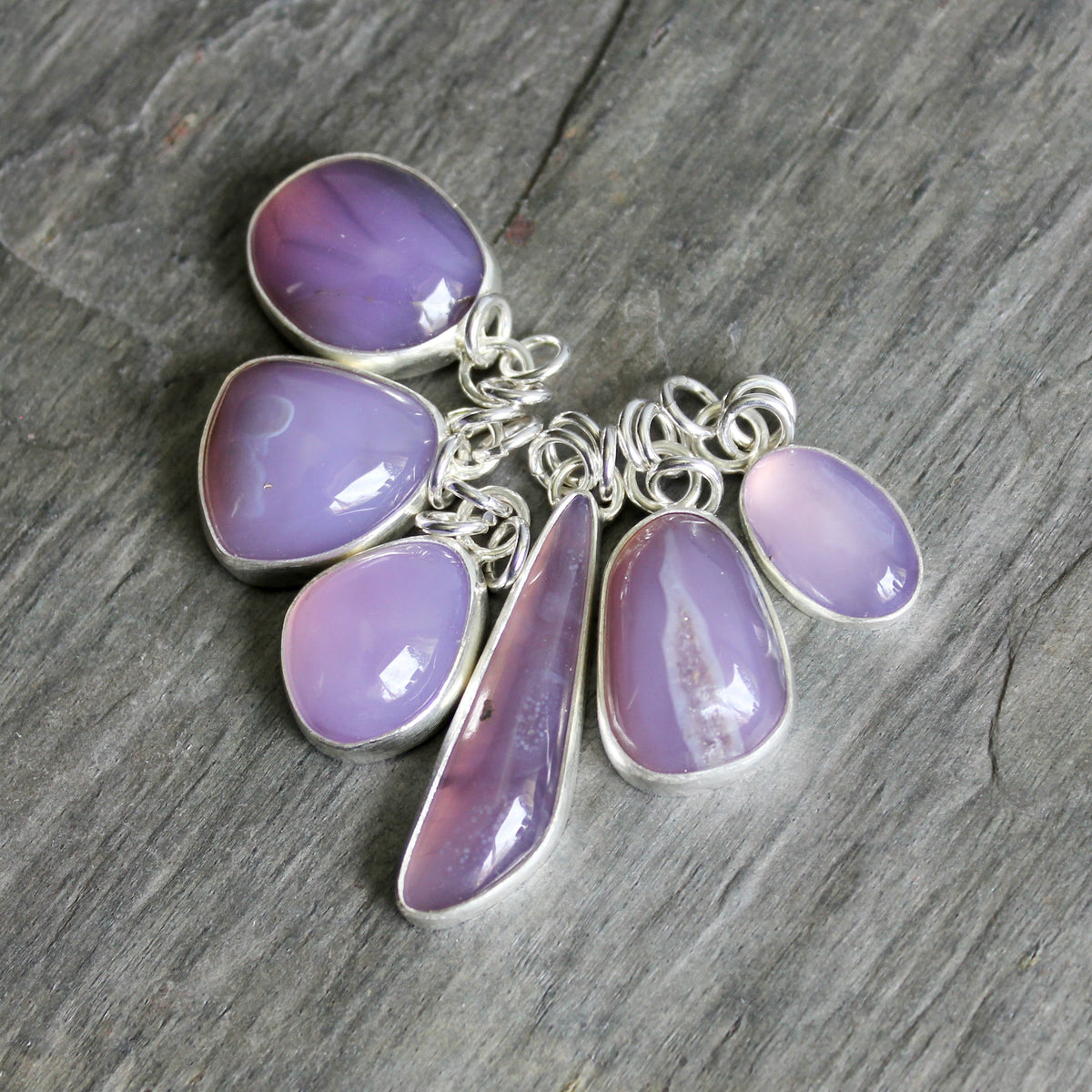 Holley Blue Agate Pendant Necklace • Sterling Silver • PNW Gemstone Jewelry