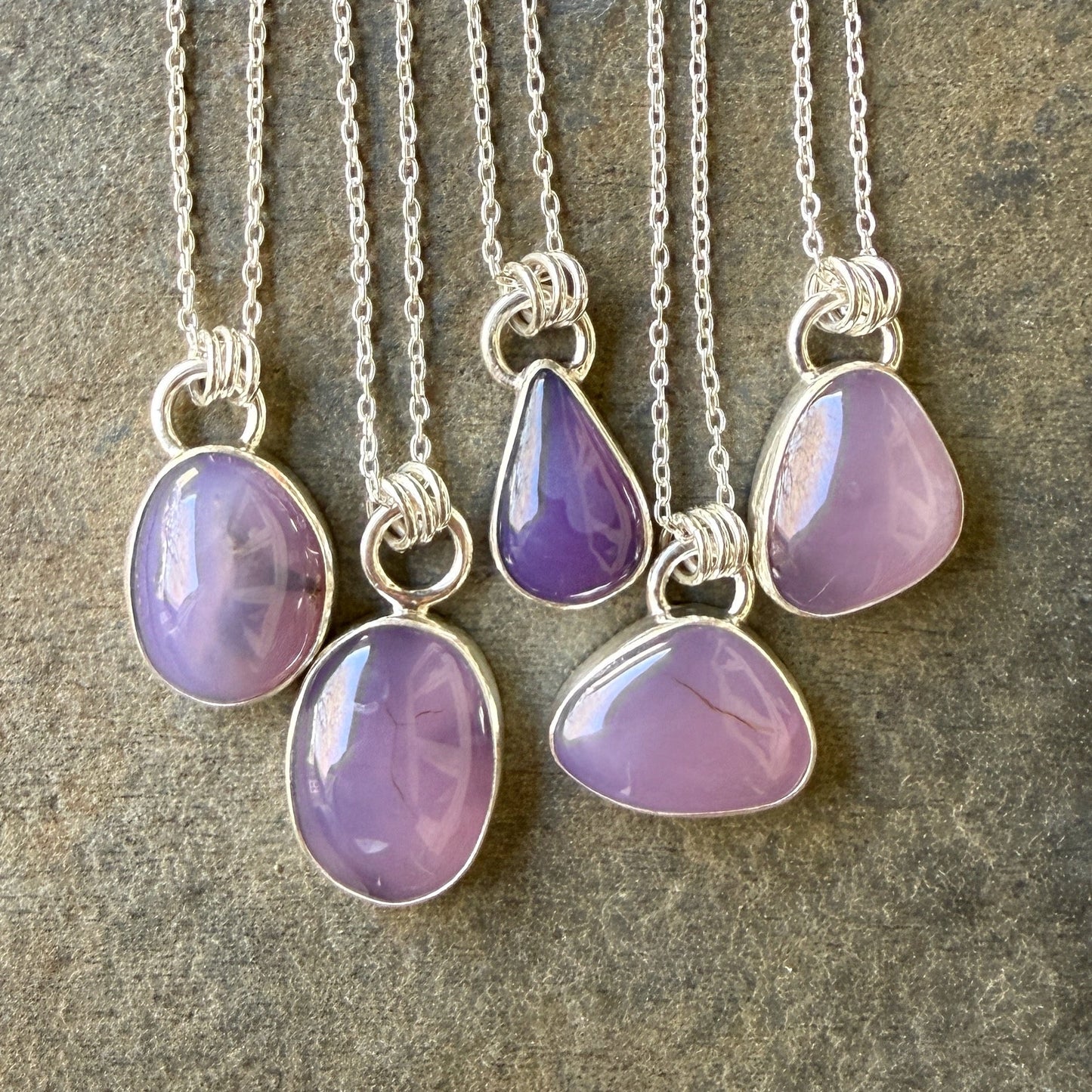 Oregon Holley Blue Agate Pendant Necklace | Pacific Northwest Gemstone Jewelry