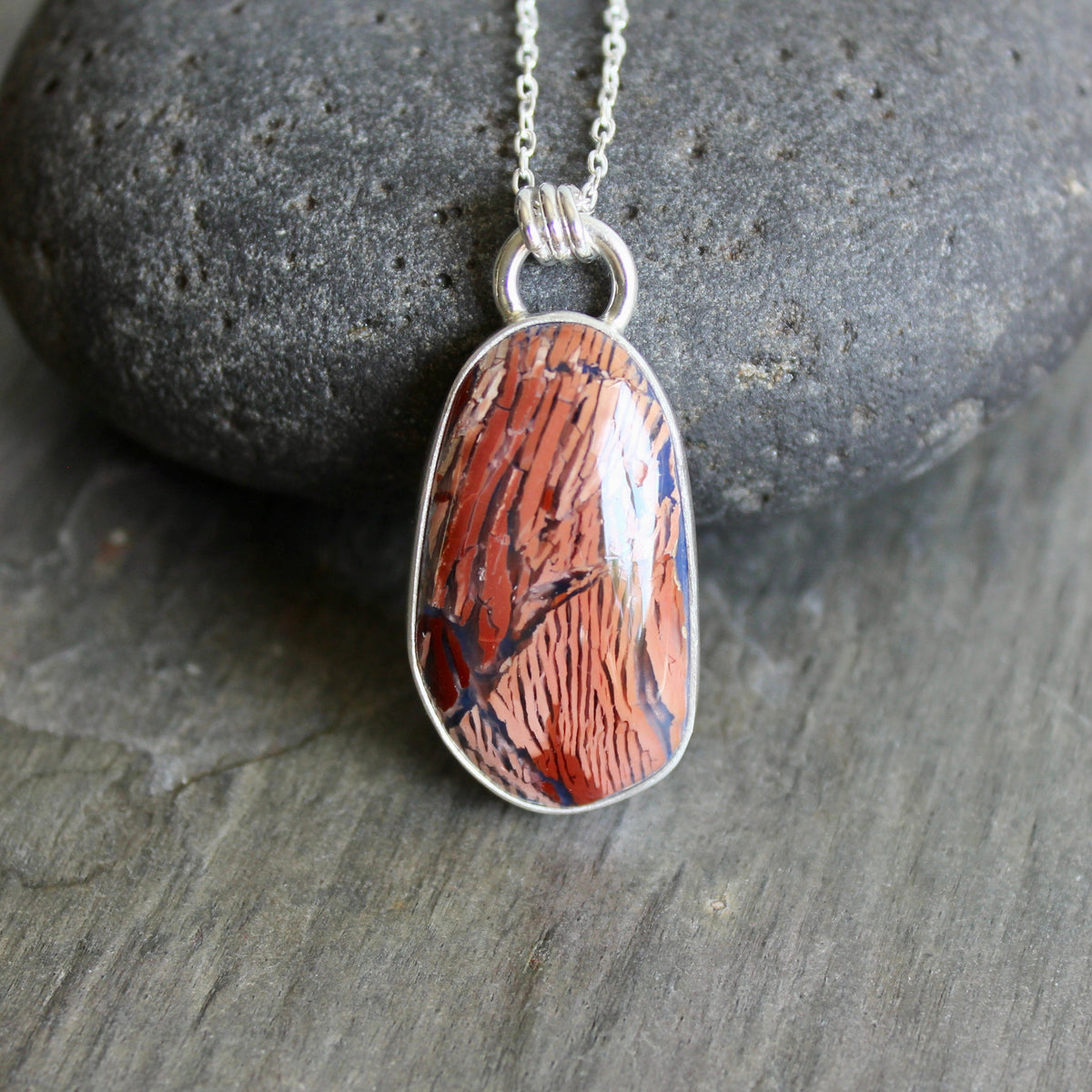 Howardite and Lapis Lazuli Doublet Pendant Necklace | Pacific Northwest Gemstone