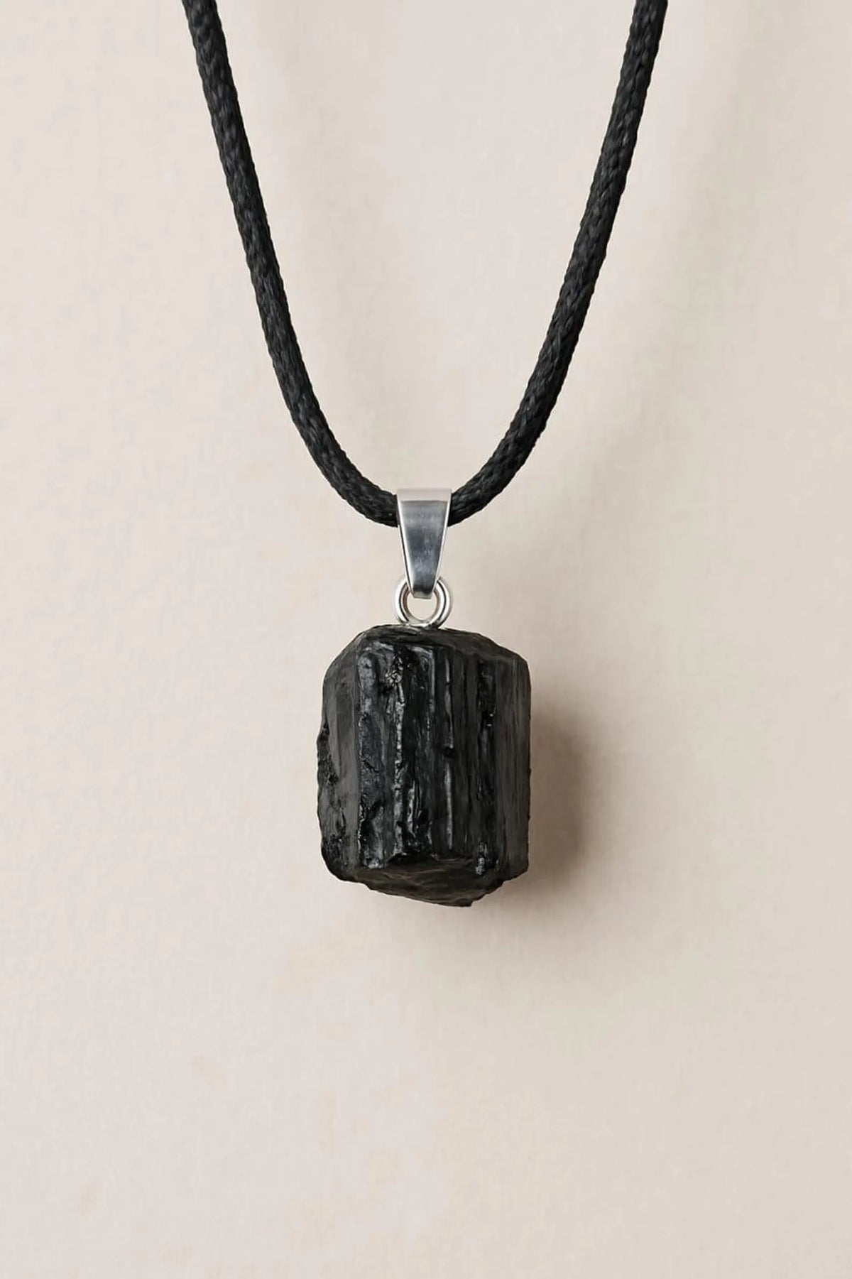 Raw Black Tourmaline Necklace