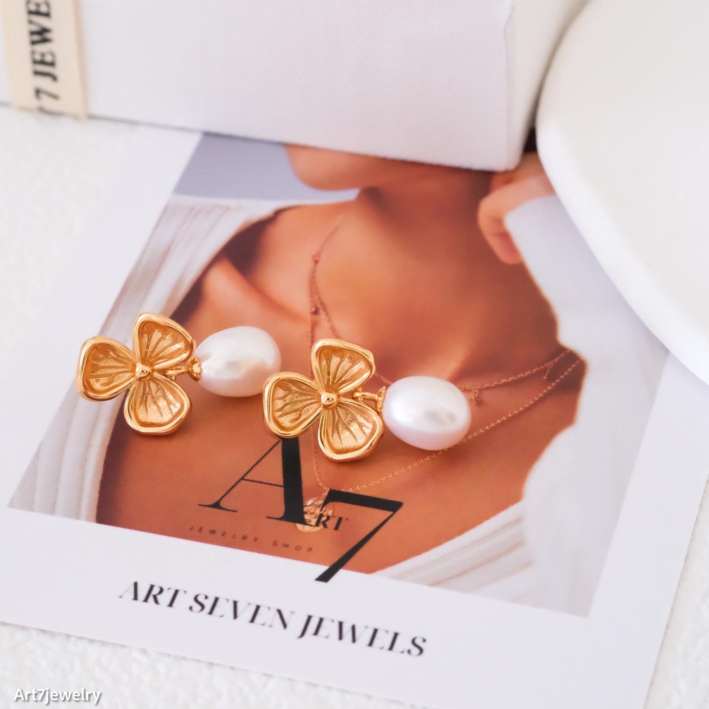 Gold Flower Earrings