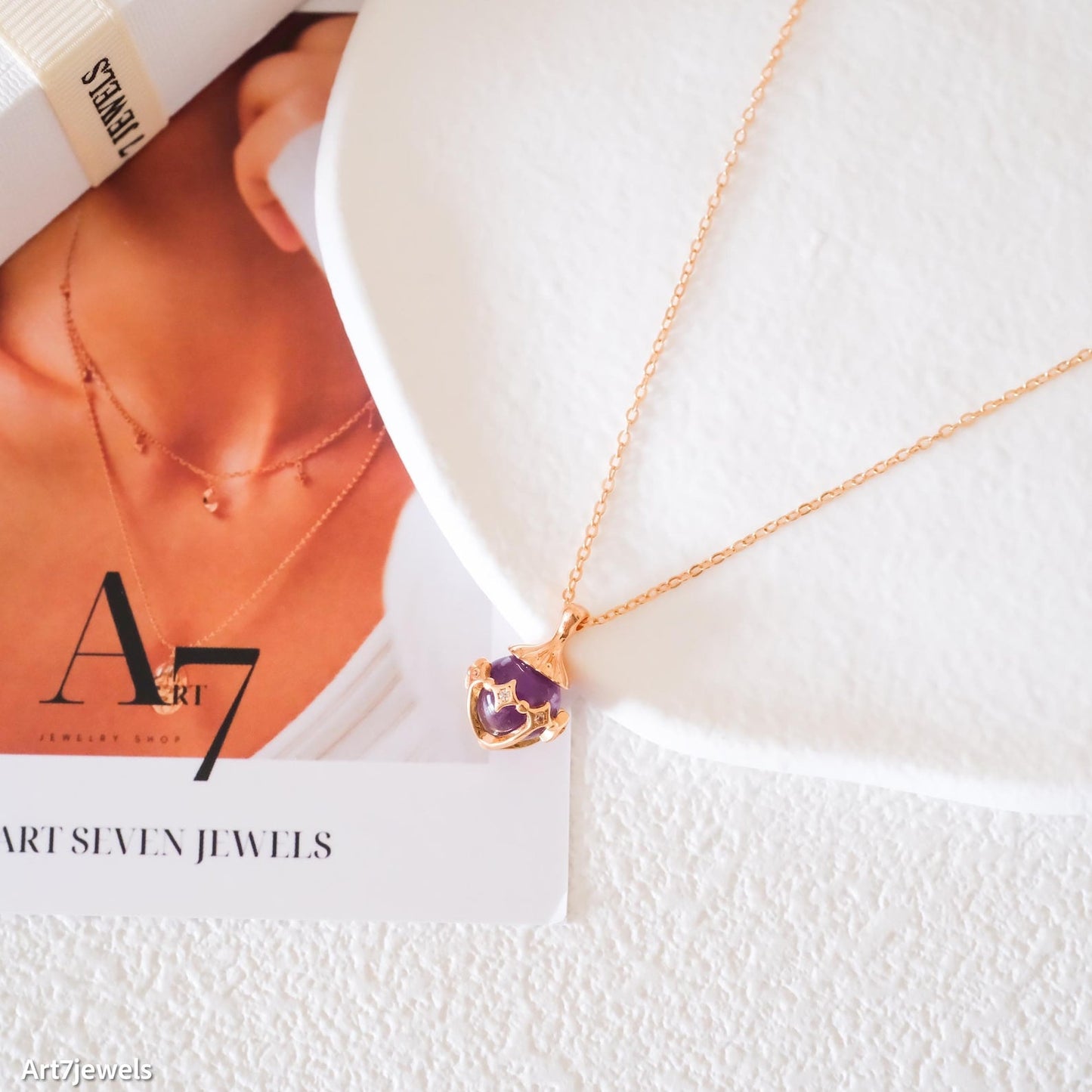 Royal Crown Amethyst Charm