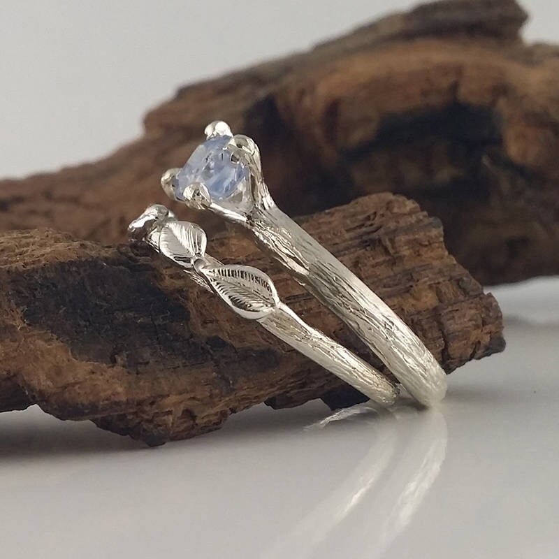 Hand-sculpted Vine and Leaf Sterling Silver Band