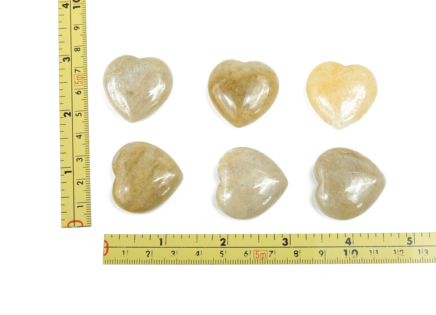 Yellow Jade Heart Gemstone - 30mm - HE1191