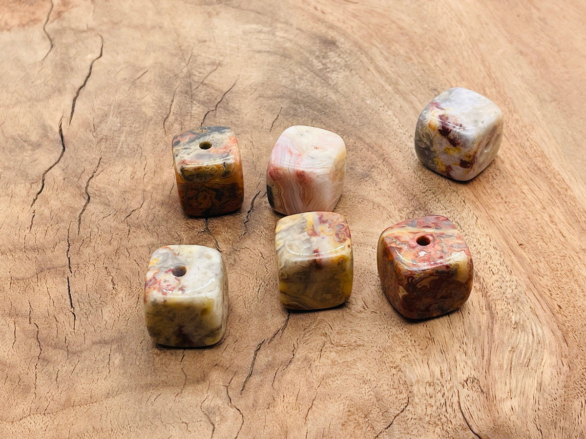 Crazy Lace Agate Crystal Incense Holder - Crystal Stone Incense Stick Holder - Handmade Carving - IN1012