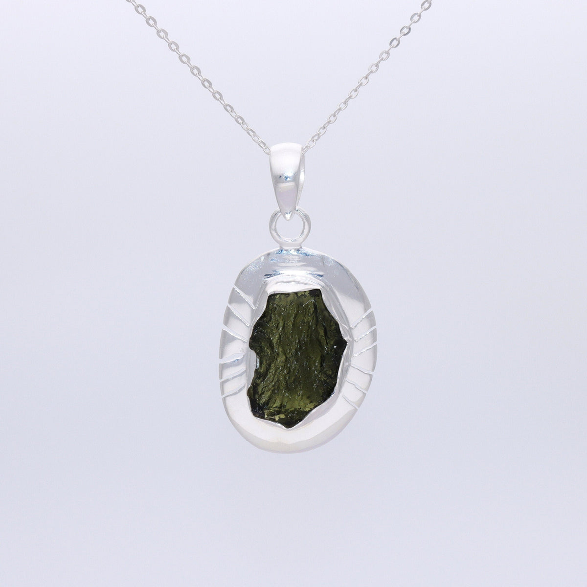 Moldavite Raw Gemstone Pendant, Handmade Gemstone Jewelry, Authentic Moldavite From Czech Republic, Pendant For Girls, 925 Sterling Silver