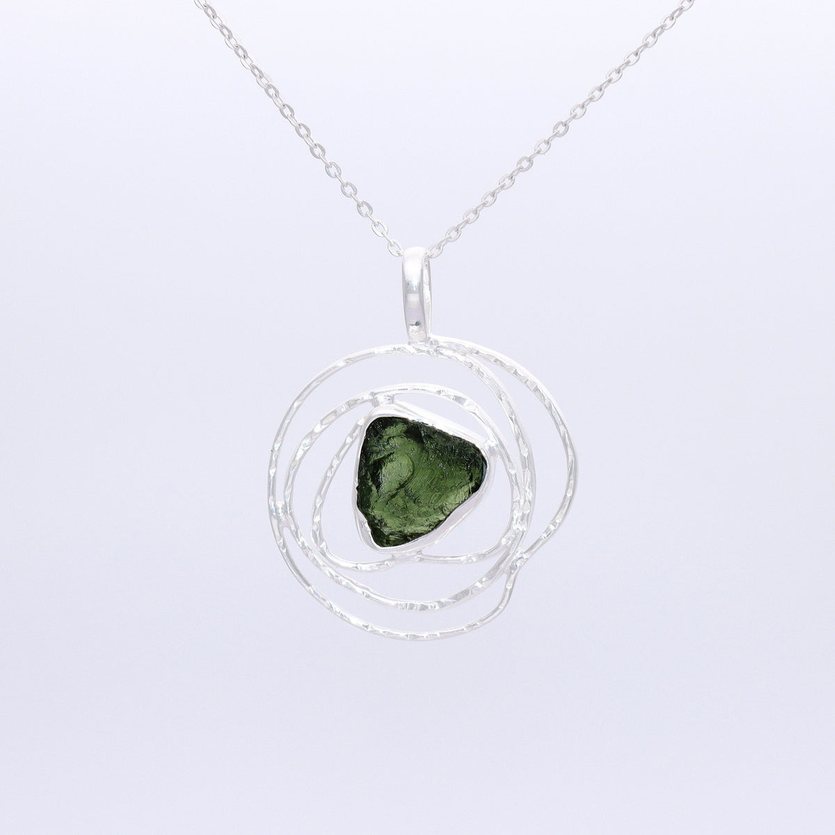 Raw Moldavite Pendant, Natural Gemstone Handmade Jewelry, Necklace For Women's, Jewelry For Christmas, Gift For Girls, 925 Sterling Silver