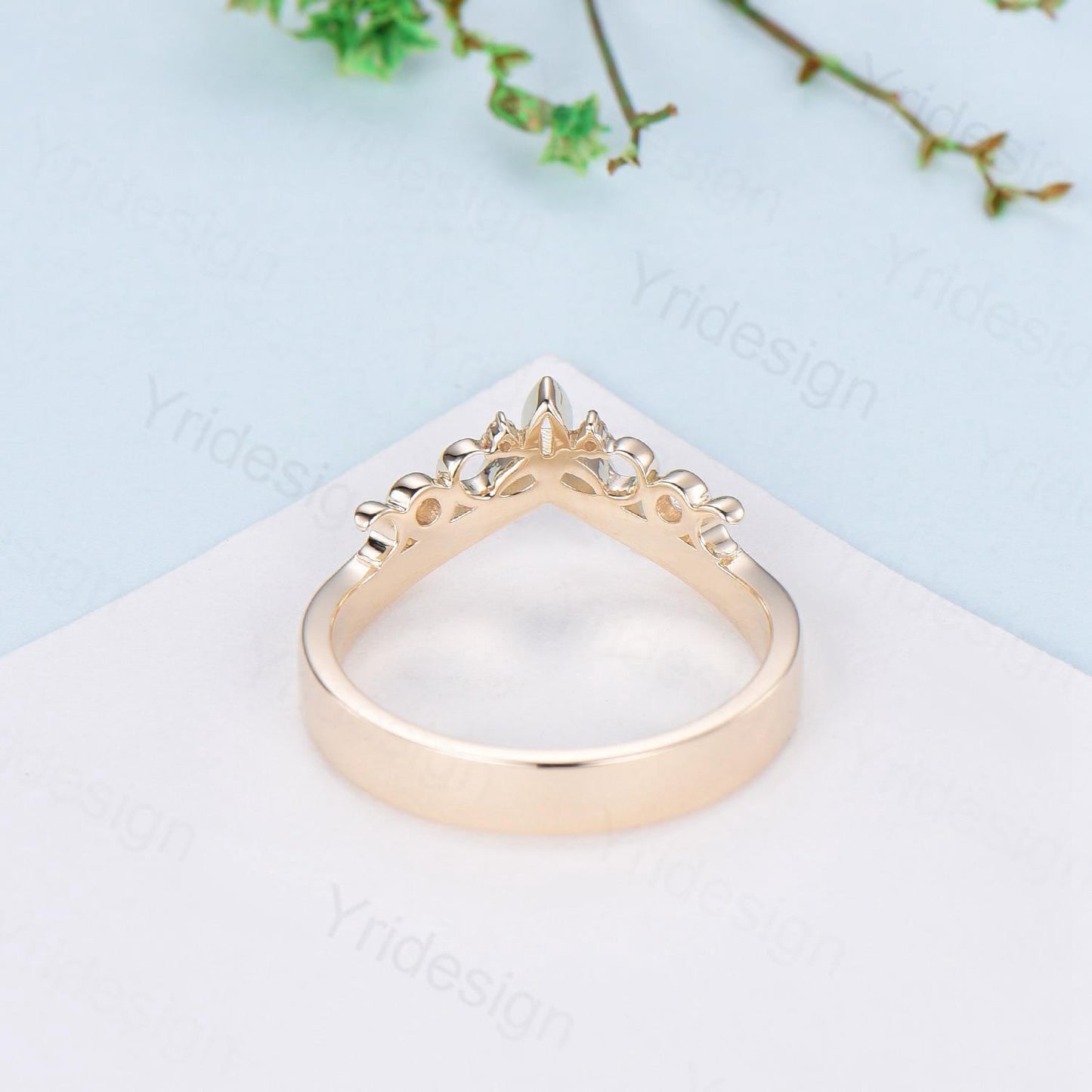 3.5mm Celtic Knot Norse Viking diamond wedding band women 14k yellow gold curved wedding band unique Matching stacking band anniversary ring