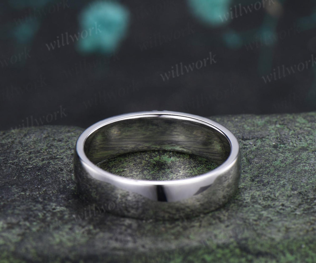Unique red ruby amethyst mens wedding band 14k white gold men handsome man rings matching band anniversary gift