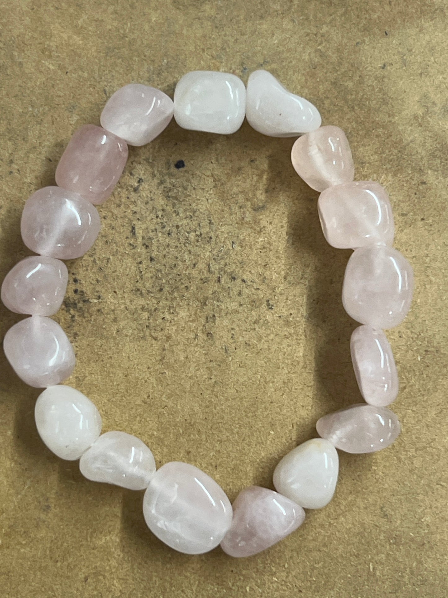 Rose Quartz Tumbled Bracelet
