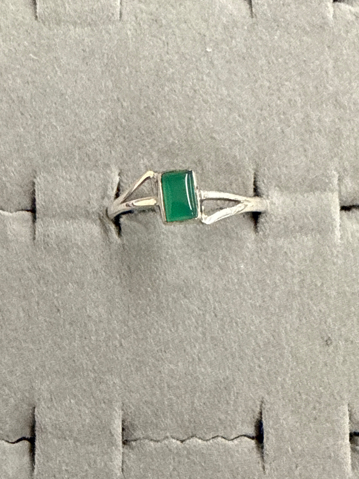 Green Onyx Ring Size 9