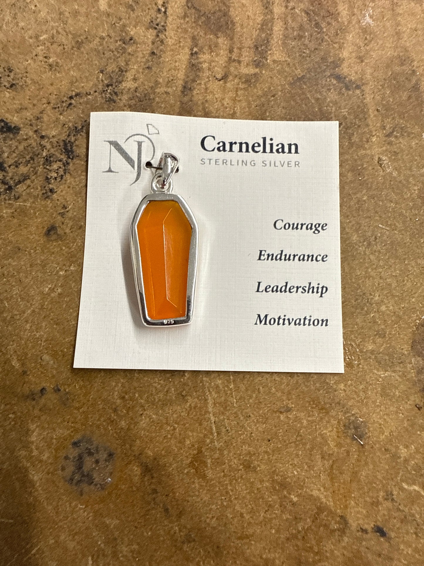 Carnelian Coffin Pendent
