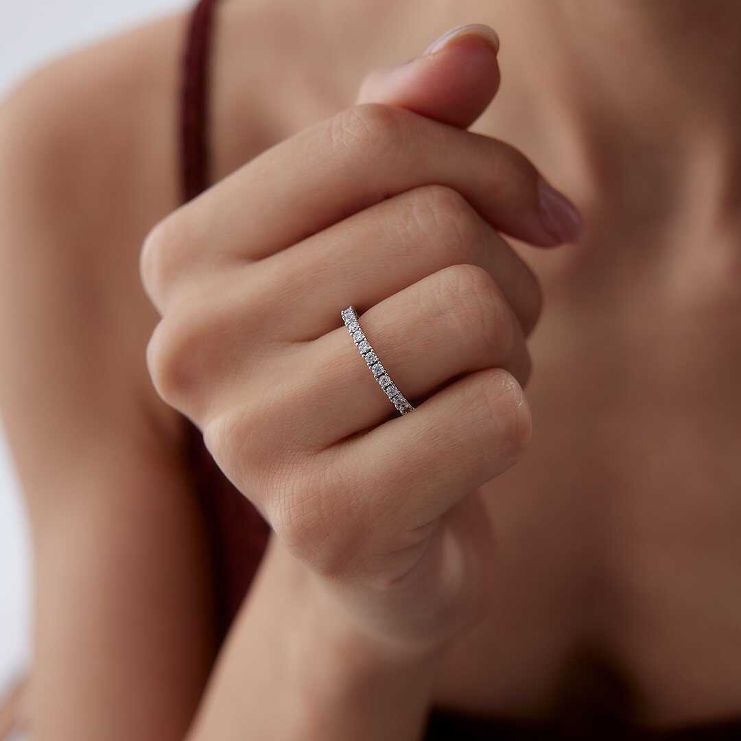 14K Gold Eternity Band Ring