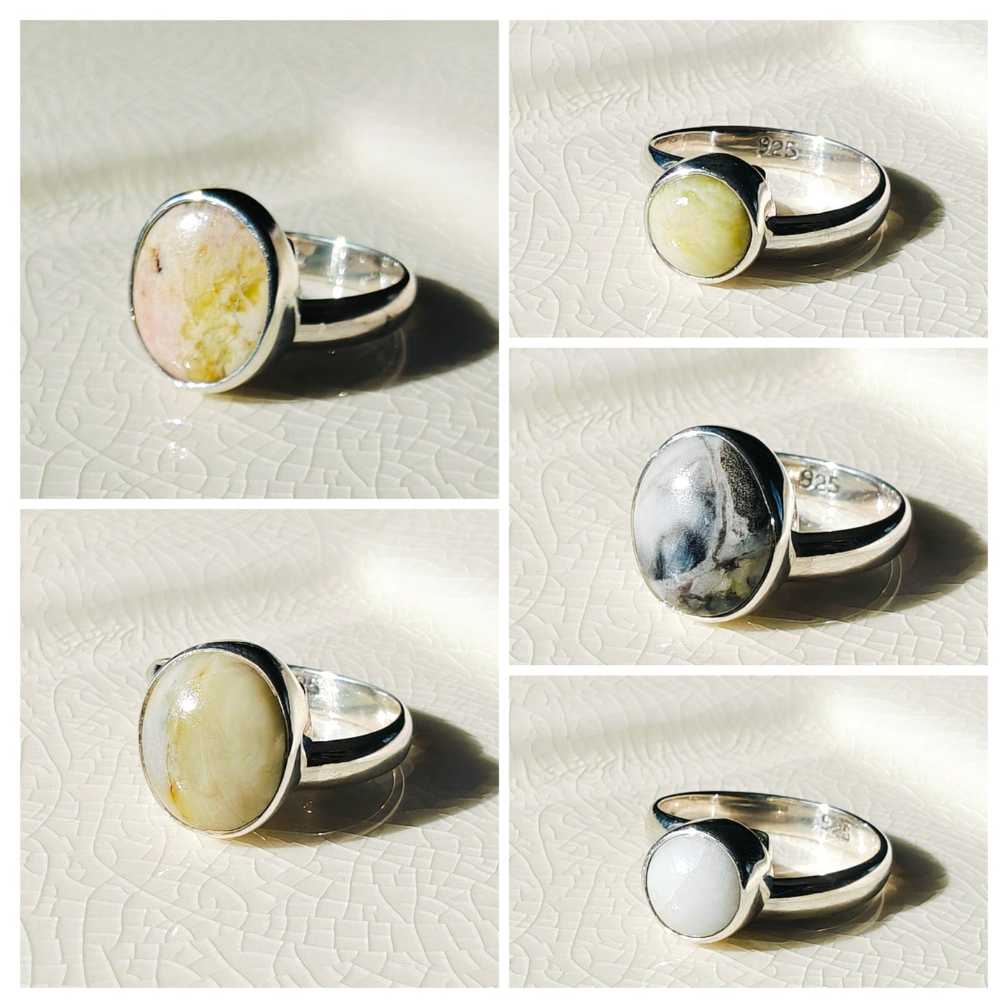 Isle of Skye Marble Adjustable Ring | Sterling Silver Scottish Heritage Jewellery