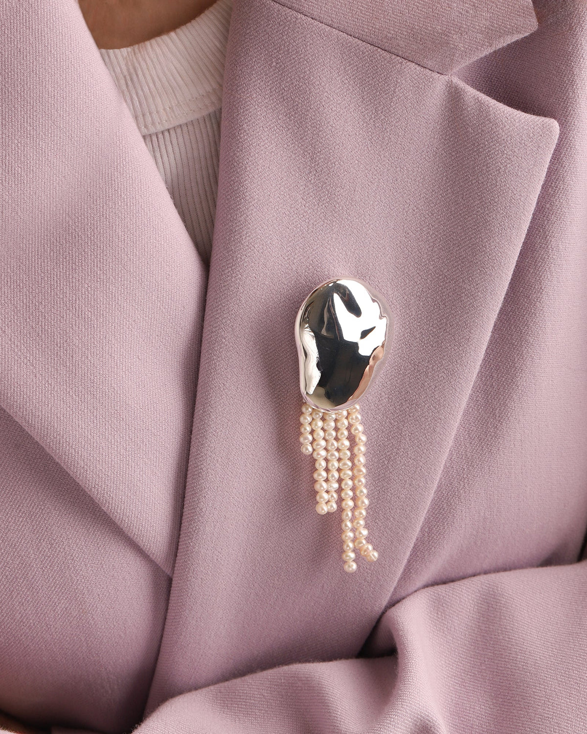 Bean Pearl Brooch