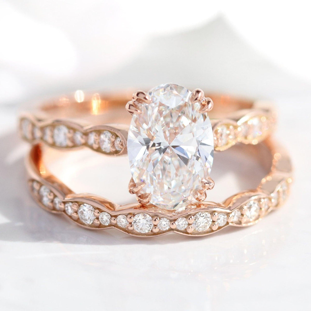 Grace’s Scallop | 1.5CT Oval Lab Diamond Solitaire Engagement Ring