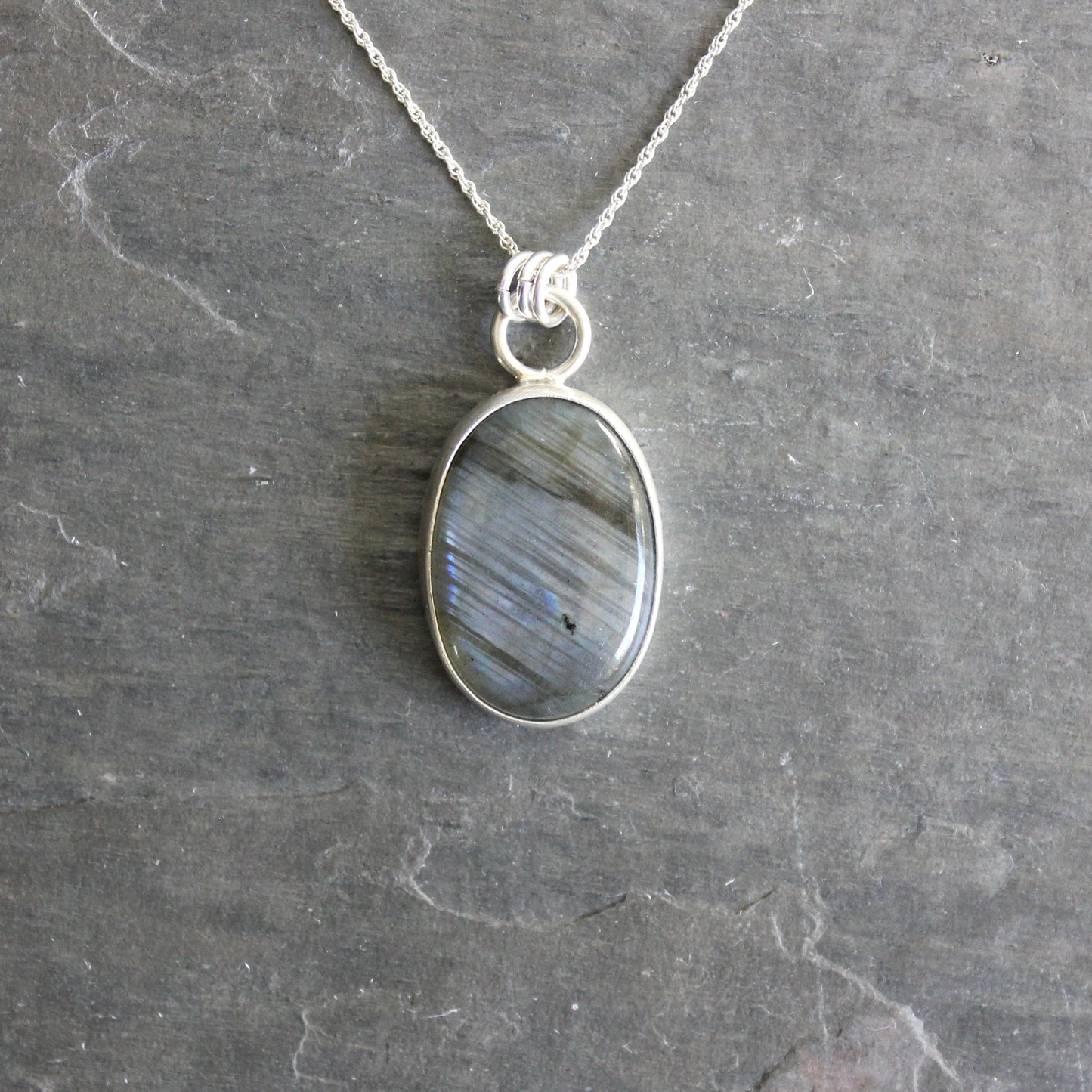 Labradorite Pendant Necklace | Handmade Sterling Silver Gemstone Jewelry