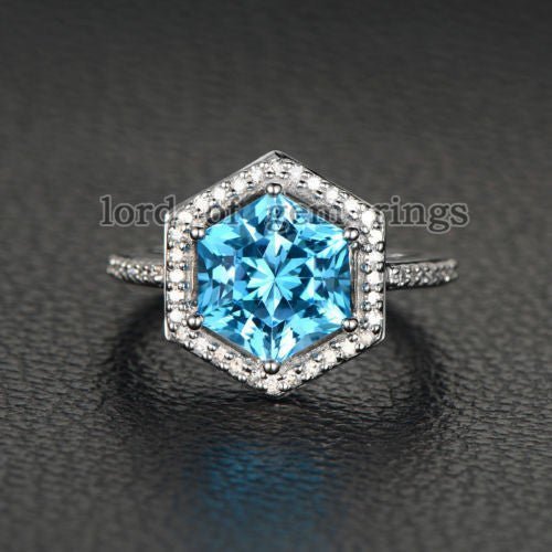 Hexagon Blue Topaz
