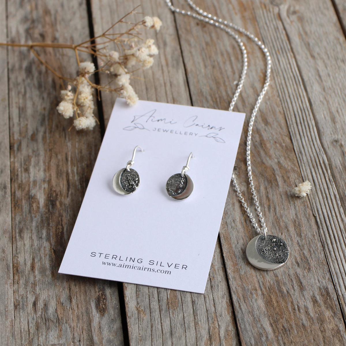 Fused moon earrings