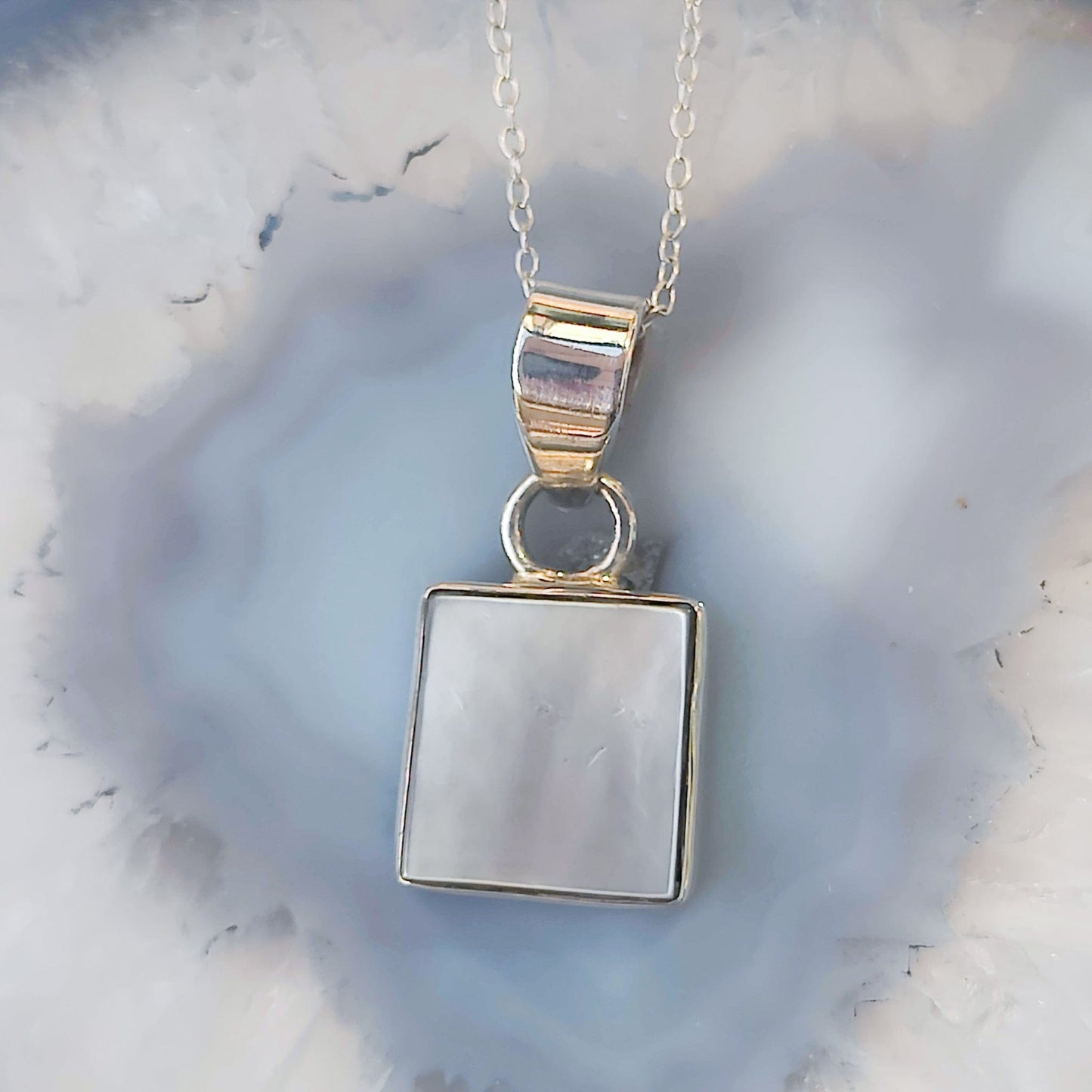 Mother of Pearl Pendant | June Birthday | Three Styles | Sterling Silver