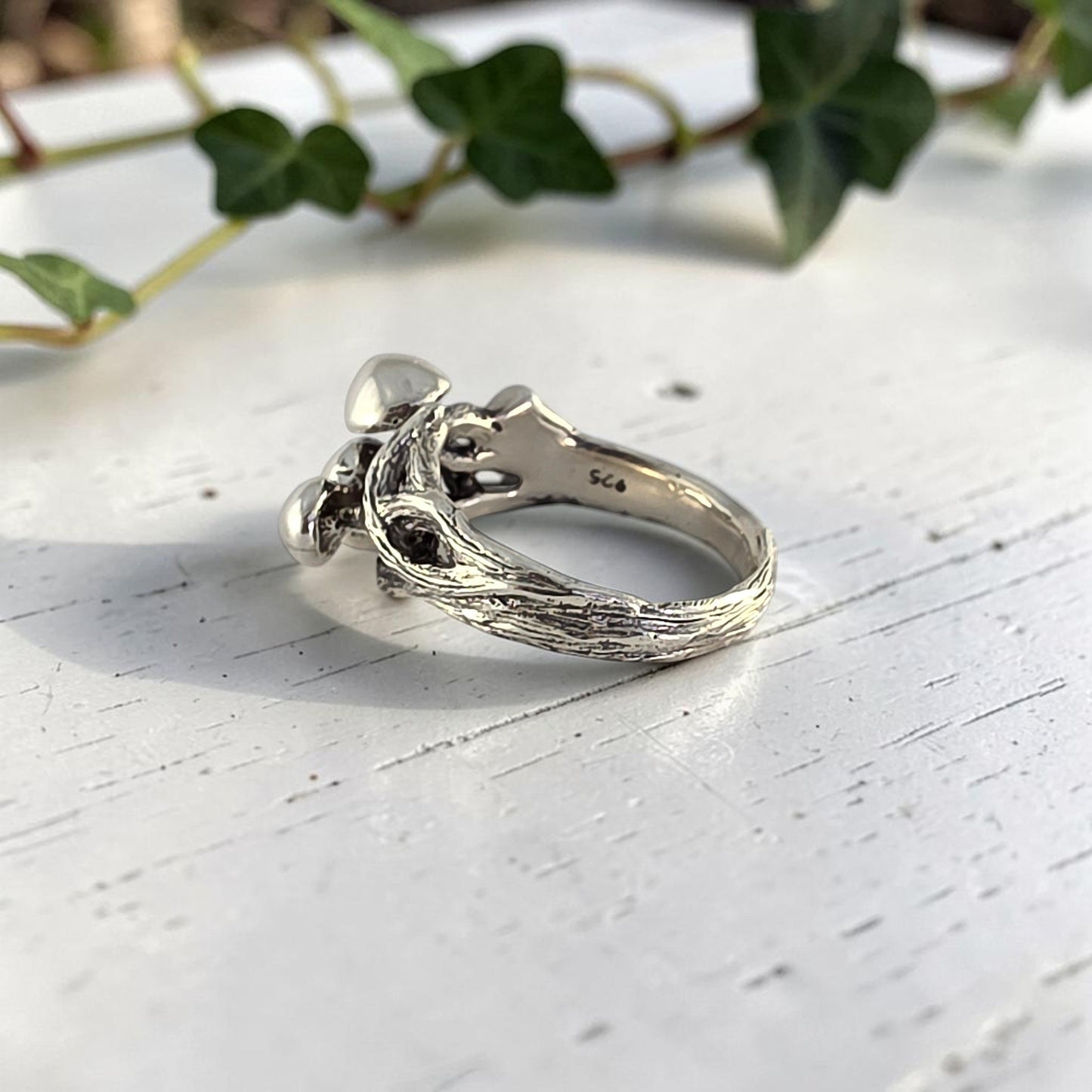 Sterling Silver Mushroom Ring - Hand-sculpted Nature-Inspired Jewelry