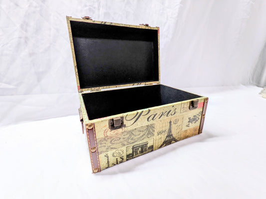 Off to Paris Vintage Suitcase