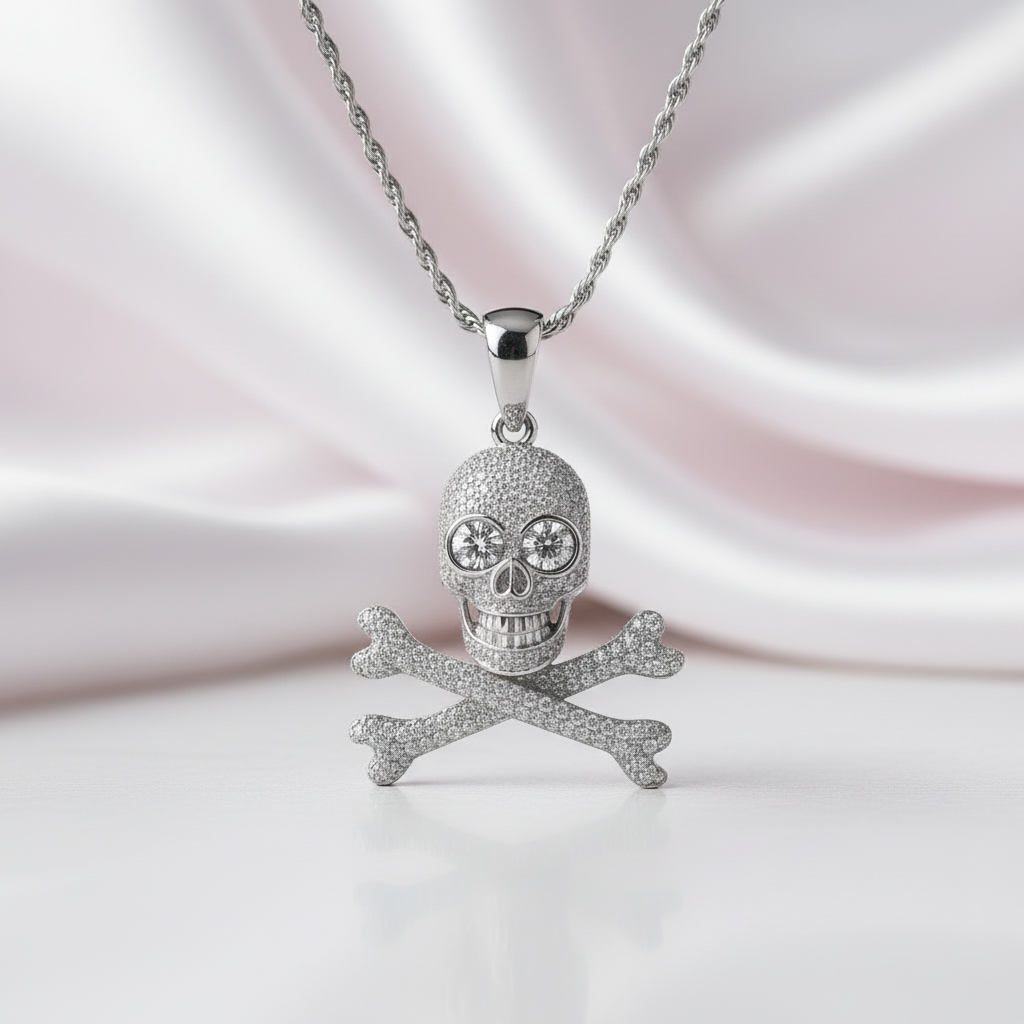 Hip Hop Diamond Option Skull Pendant