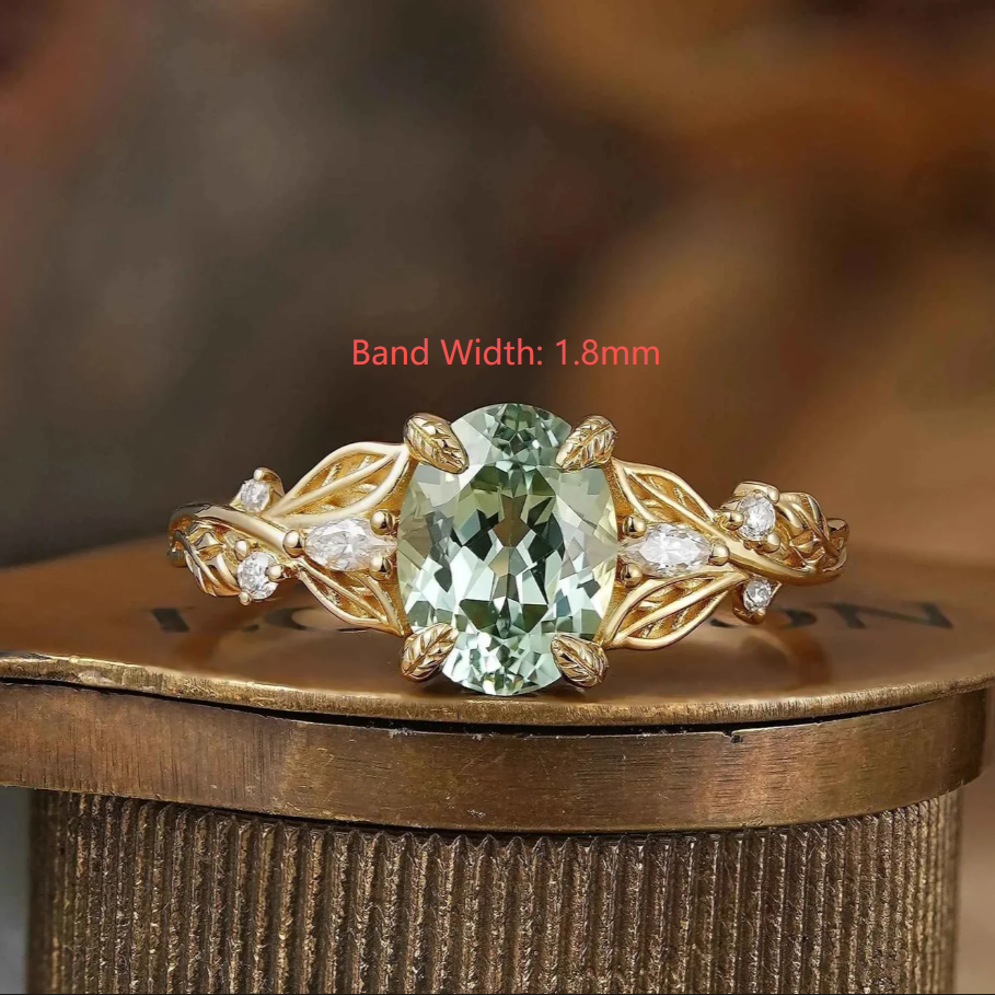 Custom Installment Green Sapphire Karen Engagement Ring For Navjot