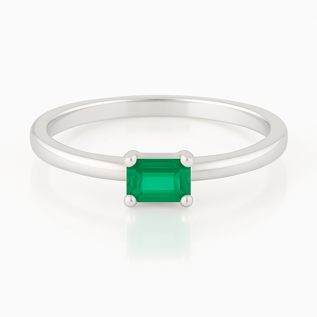 Emerald-Shape Lab Grown Emerald Loose Stone