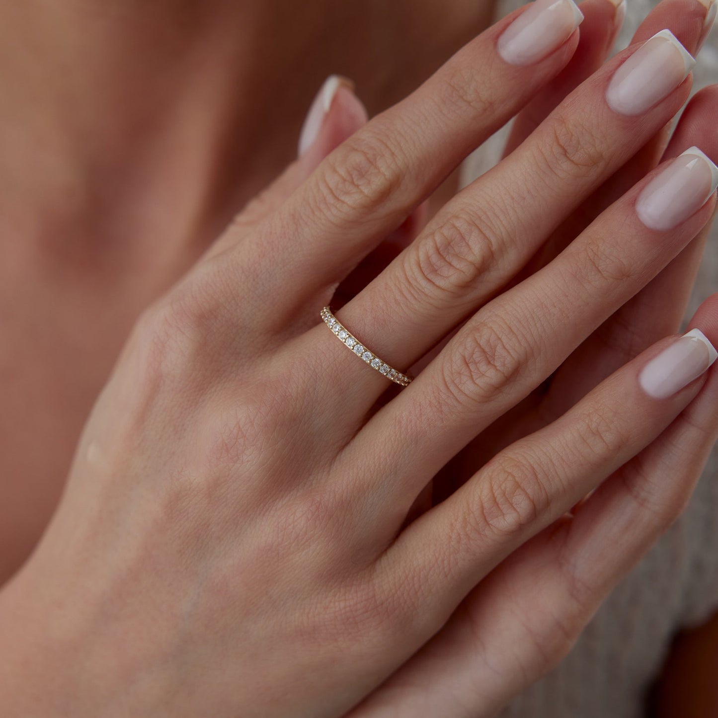 14K Gold Eternity Band Ring