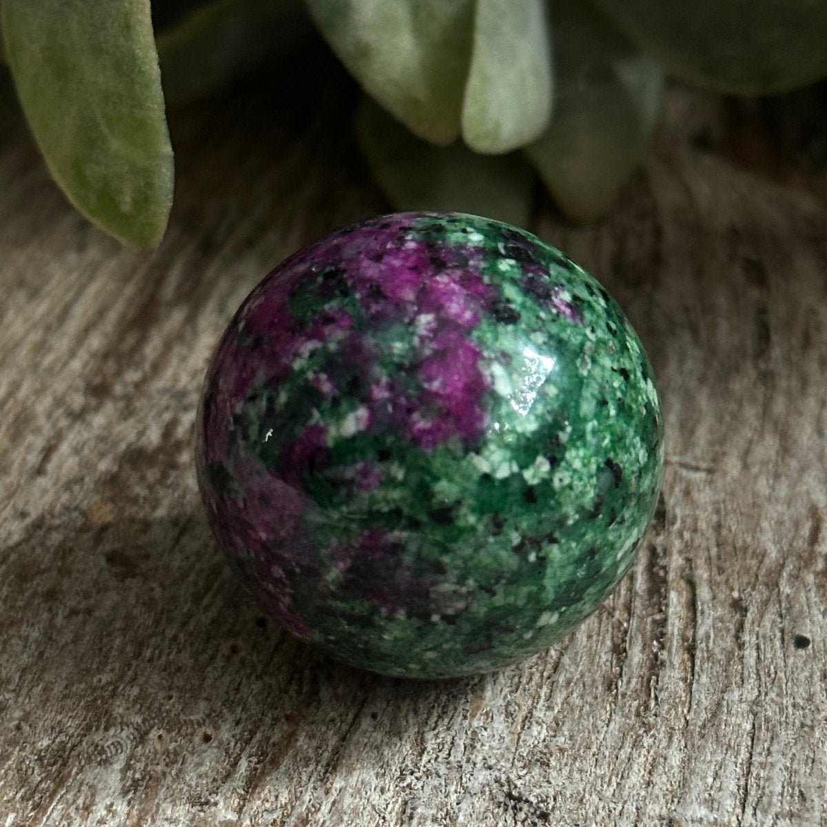 Ruby Zoisite (Anyolite) Sphere